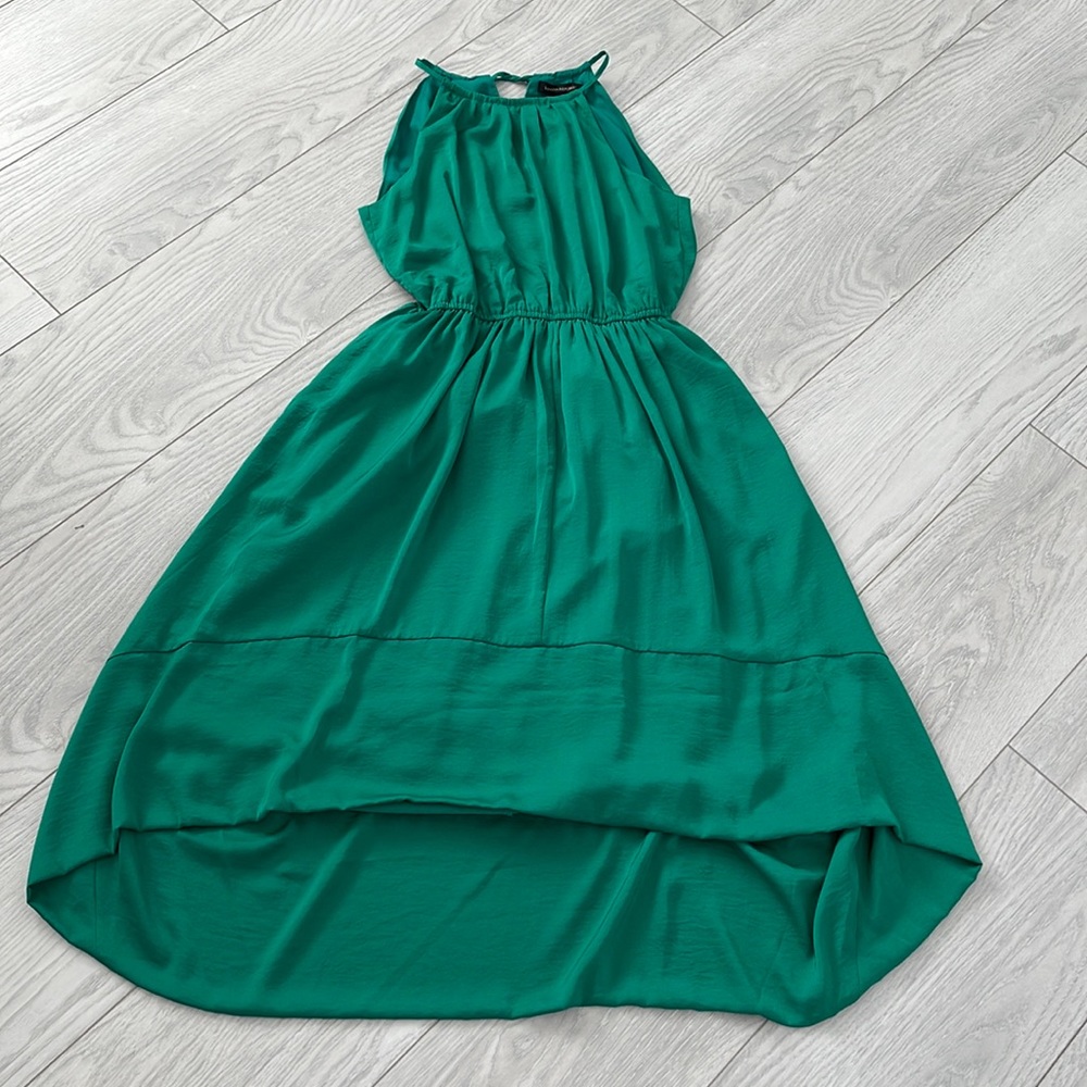 Banana Republic Green High Low Hem Dress Size Petite 4